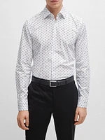 Slim Fit Shirt Printed Stretch Cotton