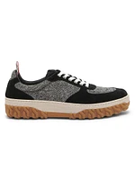 Letterman Wool & Suede Low-Top Sneakers