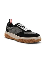 Letterman Wool & Suede Low-Top Sneakers