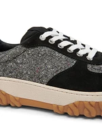 Letterman Wool & Suede Low-Top Sneakers