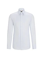 Slim Fit Shirt Cotton Dobby with Angled Cuffs