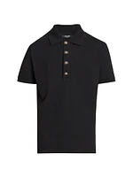 Jacquard Logo Stretch-Cotton Polo Shirt