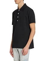 Jacquard Logo Stretch-Cotton Polo Shirt