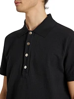 Jacquard Logo Stretch-Cotton Polo Shirt