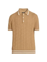 Jacquard Logo Wool Polo Shirt