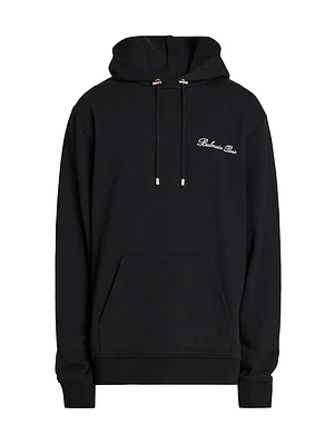 Logo-Embroidered Cotton Hoodie