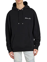 Logo-Embroidered Cotton Hoodie