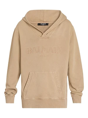 Logo-Embroidered Cotton Hoodie