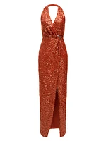 Svetlana Foil Sequin Gown