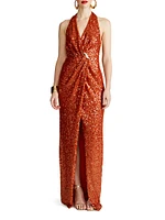 Svetlana Foil Sequin Gown