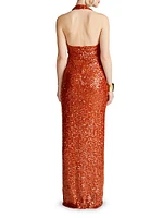 Svetlana Foil Sequin Gown