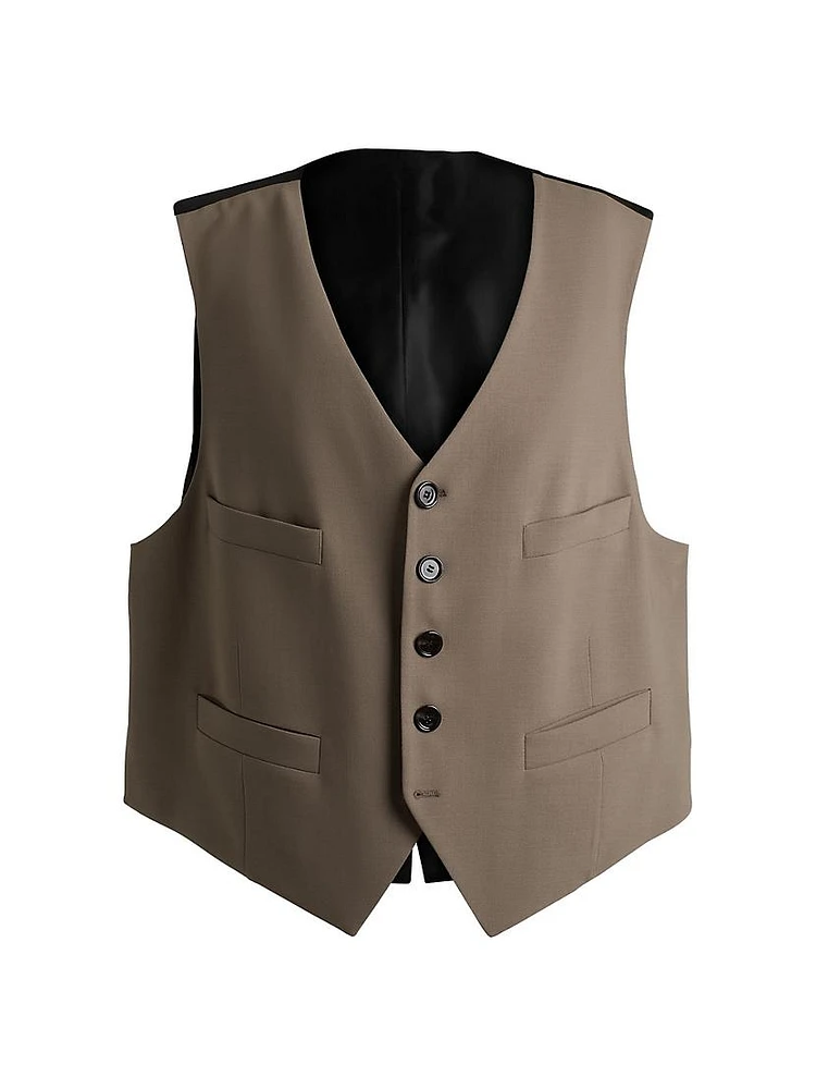 Five-Button Waistcoat Wool