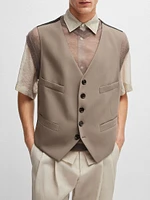 Five-Button Waistcoat Wool