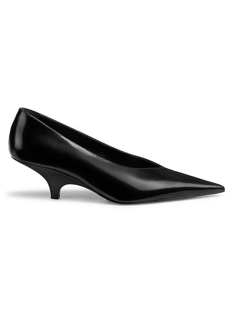 The Wedge Heel Leather Pumps