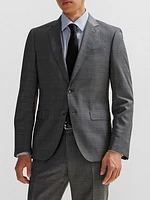 Slim Fit Suit in Checked Stretch Wool