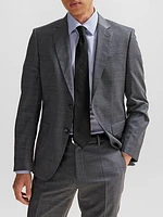 Slim Fit Suit in Checked Stretch Wool