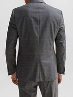 Slim Fit Suit in Checked Stretch Wool