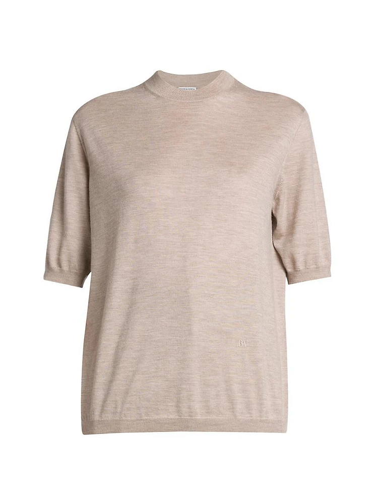 Short-Sleeve Cashmere Sweater