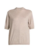 Short-Sleeve Cashmere Sweater