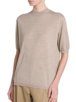 Short-Sleeve Cashmere Sweater