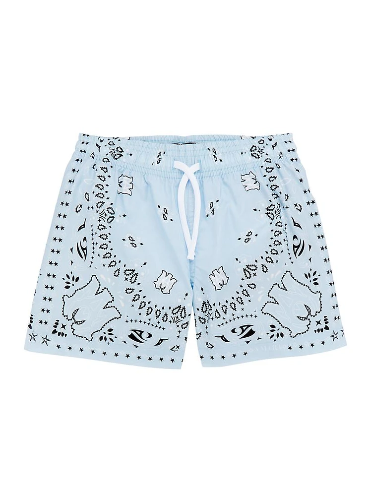 Little Boy's & Bandana Swim Trunks