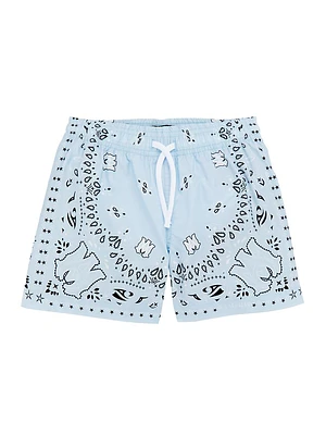 Little Boy's & Bandana Swim Trunks