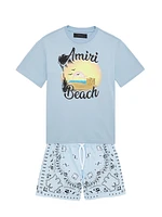 Little Boy's & Bandana Swim Trunks