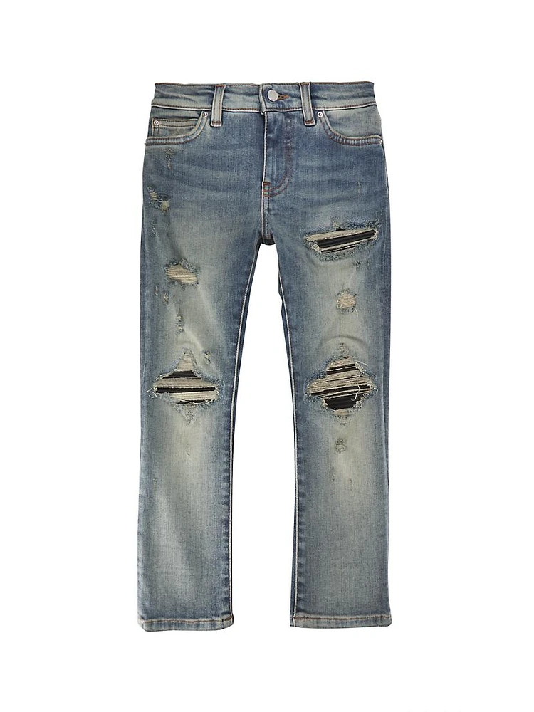 Little Boy's & MX1 Distressed Skinny Jeans