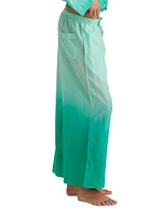 Ombré Cotton Wide-Leg Pants