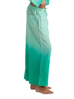 Ombré Cotton Wide-Leg Pants