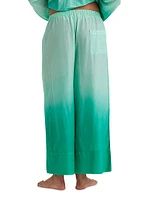 Ombré Cotton Wide-Leg Pants