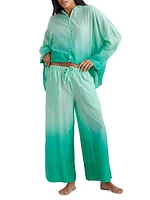 Ombré Cotton Wide-Leg Pants