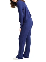 Luxe Rib-Knit Wide-Leg Pajamas