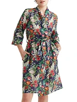 Clara Floral Cotton Robe