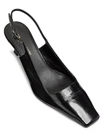 Trap 65MM Square-Toe Slingback Pumps