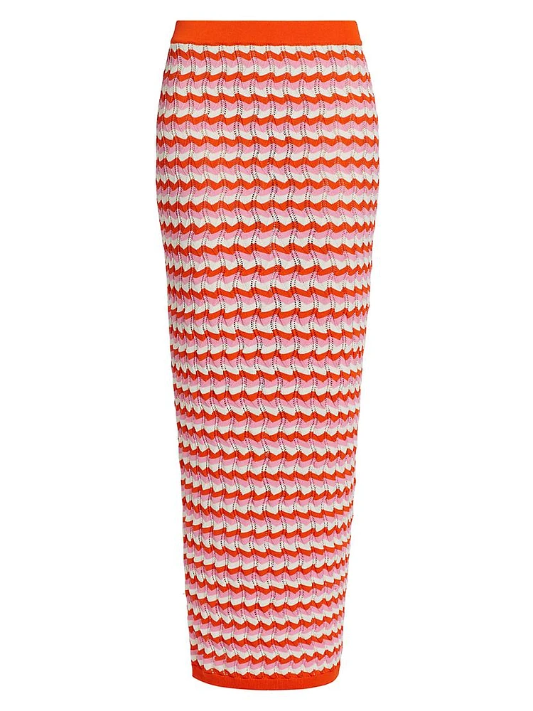 Wilkins Striped Knit Maxi Skirt