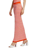 Wilkins Striped Knit Maxi Skirt