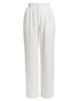 Krew Crinkled Straight-Leg Pants