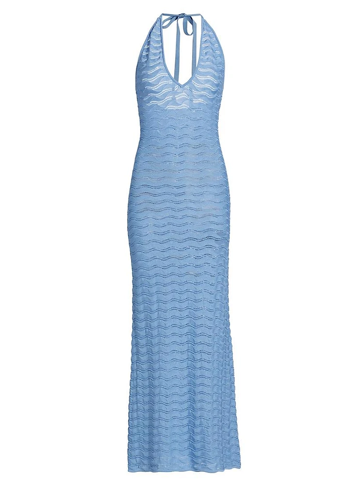 Yael Wave Knit Maxi Dress