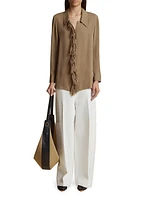 Luka Ruffled Silk Blouse