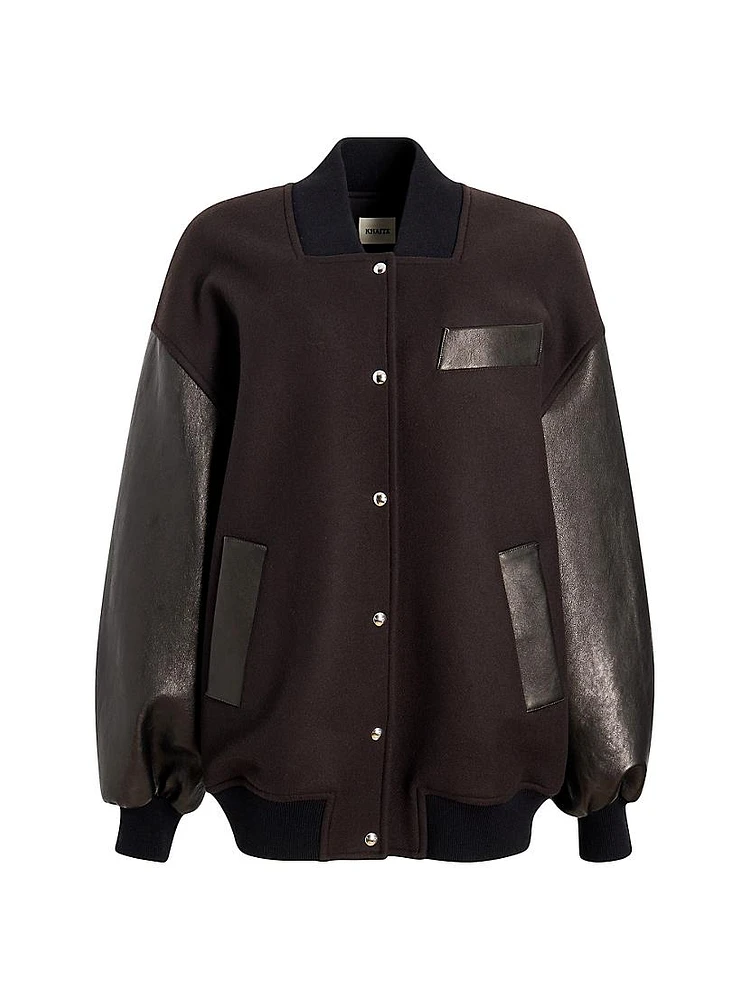 Spencer Wool & Leather Varsity Jacket