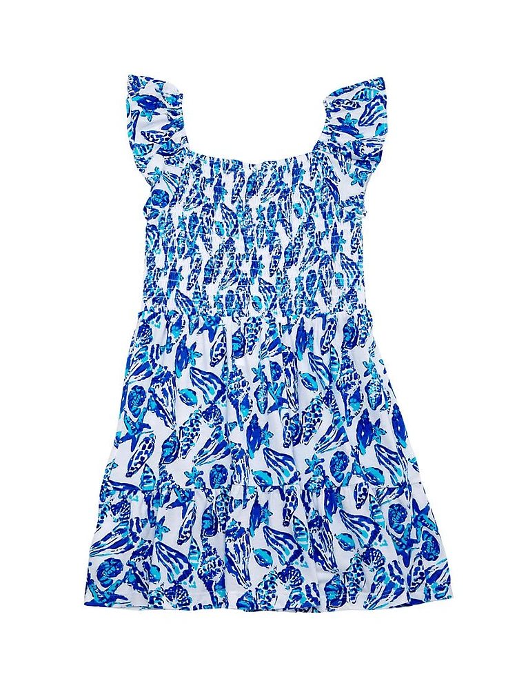 Little Girl's & Mini Jilly Seashell Print Dress