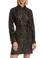 Shock Polka Dot Silk Shirtdress