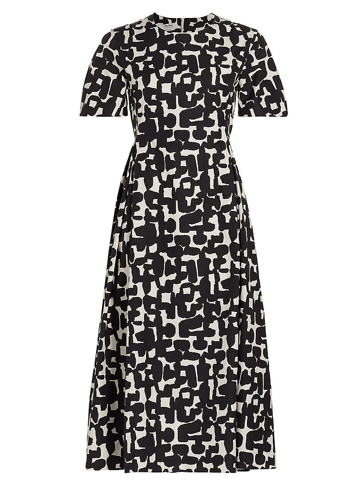 Callas Abstract Cotton-Blend Cocktail Dress