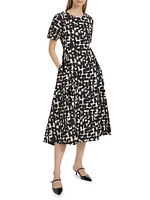 Callas Abstract Cotton-Blend Cocktail Dress