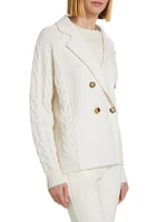 Micio Wool & Cashmere-Blend Double-Breasted Suit Jacket