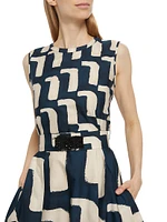 Diorama Abstract Cotton Cocktail Dress