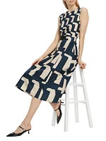 Diorama Abstract Cotton Cocktail Dress