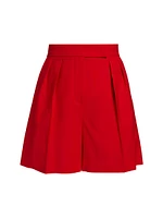 Jessica Pleated Wool Shorts