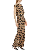 Juglas Polka Dot Silk Maxi Dress